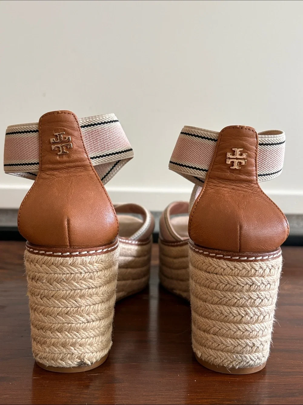 TORY BURCH Frieda Espadrille Platform Sandals Size 7